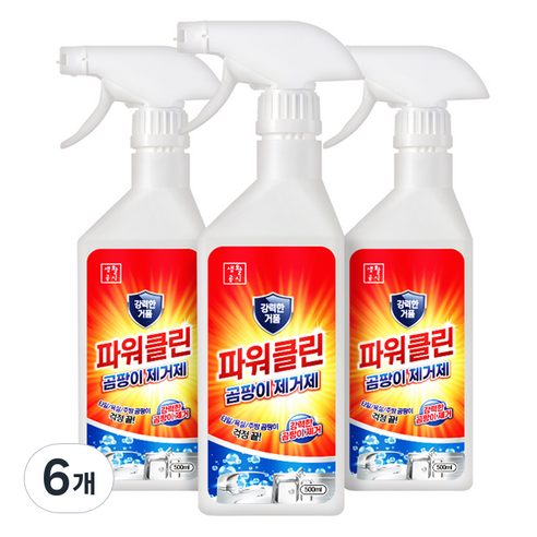 생활공식 파워클린 곰팡이 제거제, 6개, 500ml