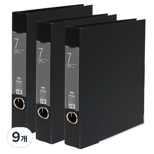 드림산업 레일바인더 7cm, 검정, 9개
