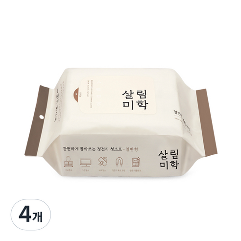 살림미학 일반형 정전기 청소포 60매, 4개