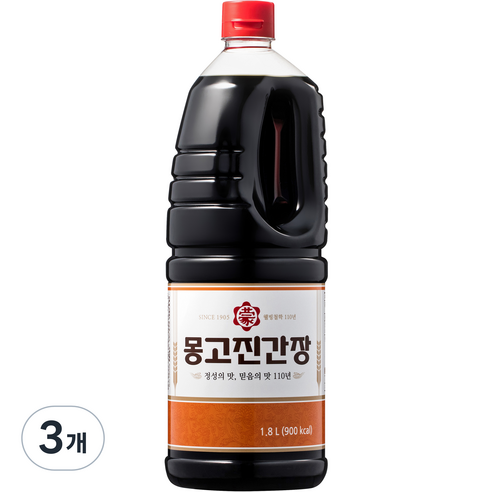 몽고진간장 진간장, 1.8L, 3개