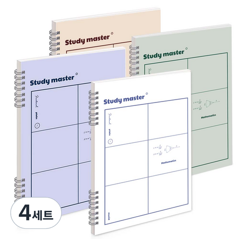 뮤니드 It spring 6분할 수학연습장 컬러 4종 세트, soft beige, white, sweet blue, green tea, 4세트