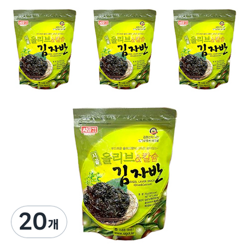 시골김 올리브 칼슘 김자반, 70g, 20개