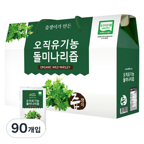 즙쟁이 오직유기농 돌미나리즙, 90개, 80ml