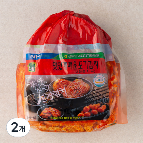 농협 선장 맛있게 매운 포기김치, 1.5kg, 2개