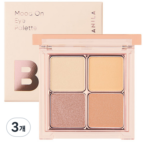 바닐라코 비바이바닐라 무드 온 아이 팔레트 7g, 03 멜로우 베이지, 3개