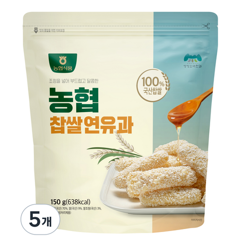 농협 찹쌀연유과, 150g, 5개