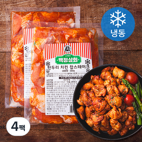 탄두리 치킨 찹스테이크 (냉동), 300g, 4팩