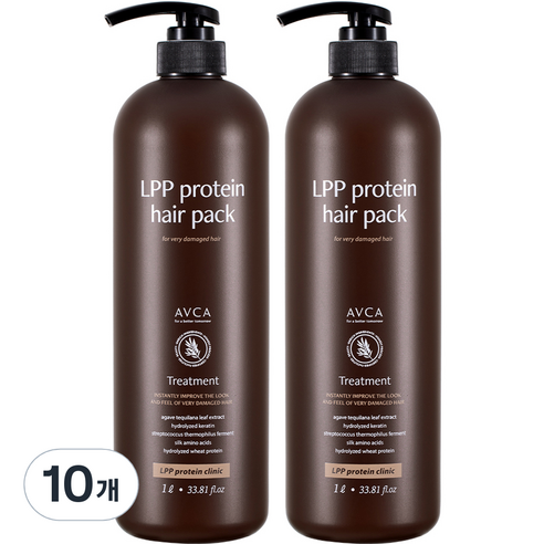 아브카 극손상 케어 LPP 단백질 헤어팩 저자극 트리트먼트, 10개, 1000ml