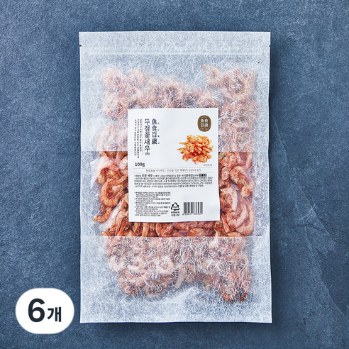 어식백세 두절 꽃새우 특, 100g, 6개
