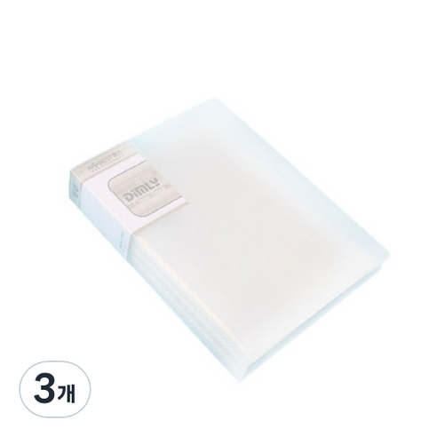 클로이스 A5 클리어파일 60p, 화이트, 3개