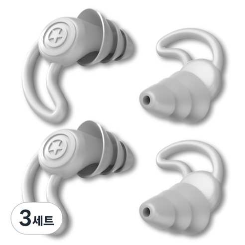 모나홈 3중 나노 실리콘 소음방지 차단 수면 이어플러그 모노그레이, 6개