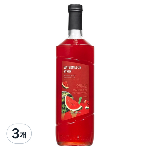 네이쳐티 수박 시럽, 3개, 1L