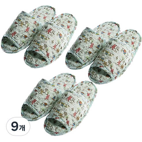 케이에스몰 더블패드 면 실내화, MF190 레빗베어, 9개