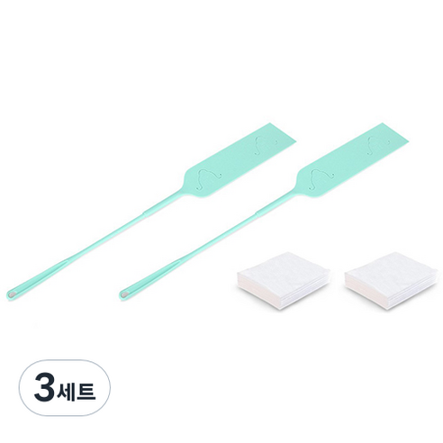 꼬까 틈새 먼지떨이 2p + 청소포 20p 세트, 그린, 3세트