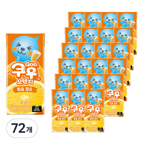 미닛메이드 쿠우 오렌지, 195ml, 72개