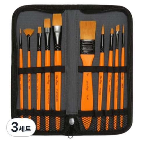 아베른 수채화붓 브라운 10종 세트, 9.9 x 23.2 cm, 3세트