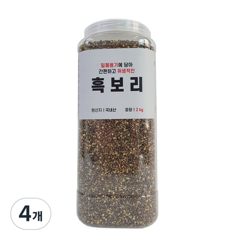 대한농산 통에담은 흑보리, 2kg, 4개