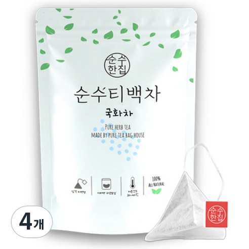 순수한집 국화차 티백, 0.5g, 4개, 10개입