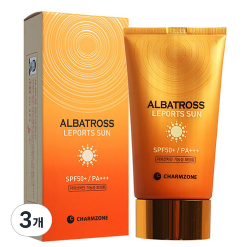 참존 알바트로스 레포츠 선크림 SPF50+ PA+++, 60ml, 3개