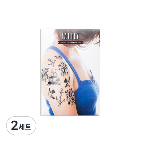 태틀리 타투 스티커 8종 세트, 너티컬, 2세트