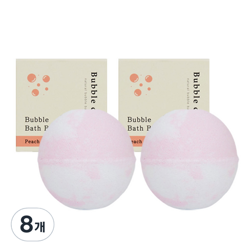 버블데이 배쓰밤 피치, 100g, 8개