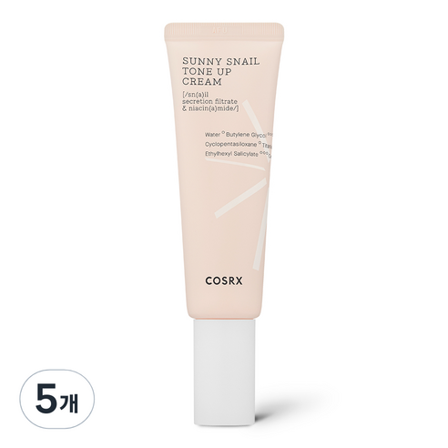 코스알엑스 써니 스네일 톤 업 크림 SPF30 PA++ 50ml, 5개