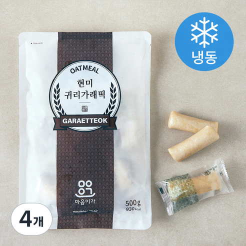 마음이가 현미귀리 가래떡 (냉동), 500g, 4개