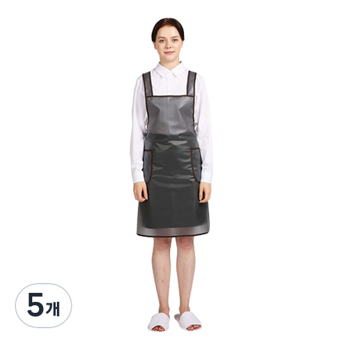 웰프런 메쉬 방수앞치마 H형 소, 블랙, 5개