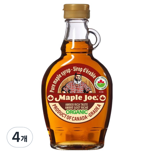 메이플조 유기농 메이플시럽, 4개, 189ml
