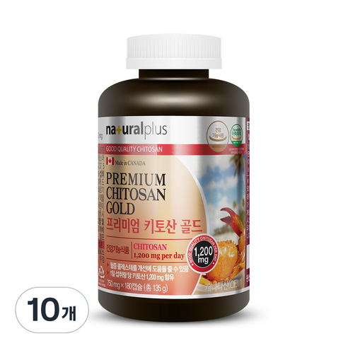 내츄럴플러스 프리미엄 키토산 골드, 10개, 135g