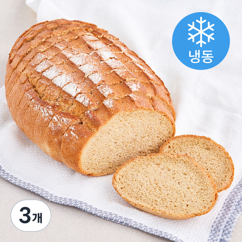 더브레드블루 통밀빵 (냉동), 650g, 3개