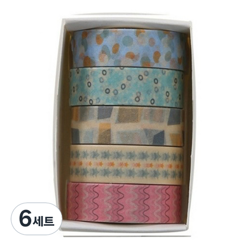 데일리네스트 깔끔한 마스킹테이프 세트, 타입 1, 6세트