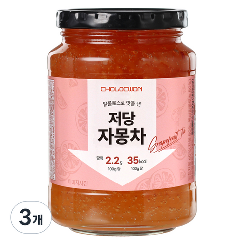 초록원 알룰로스 저당 자몽차, 530g, 1개입, 3개