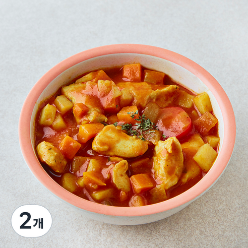 정미경키친 킨더가든 우리아이 토마토 치킨 커리, 220g, 2개