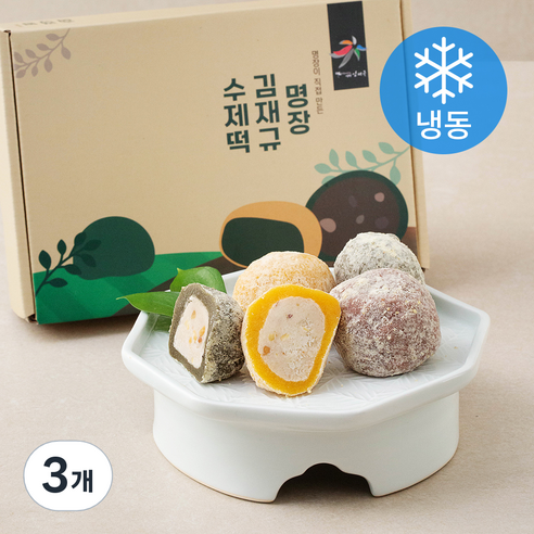 김재규우리떡연구소 명장 김재규 삼색두텁 수제떡 12입 (냉동), 720g, 3개