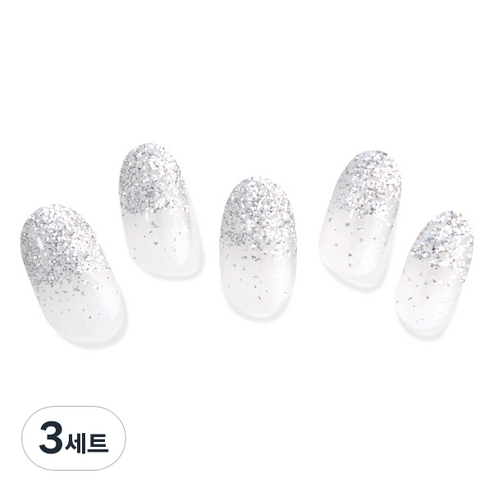 모노라이크 모노몬드 젤네일 스티커 138 Silver Champagne, 3세트, 실버