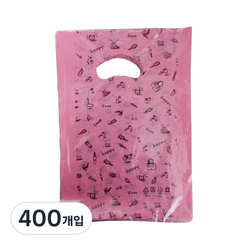 팩스타 펀칭 비닐봉투 P16 16 x 23 cm, 핑크, 400개입