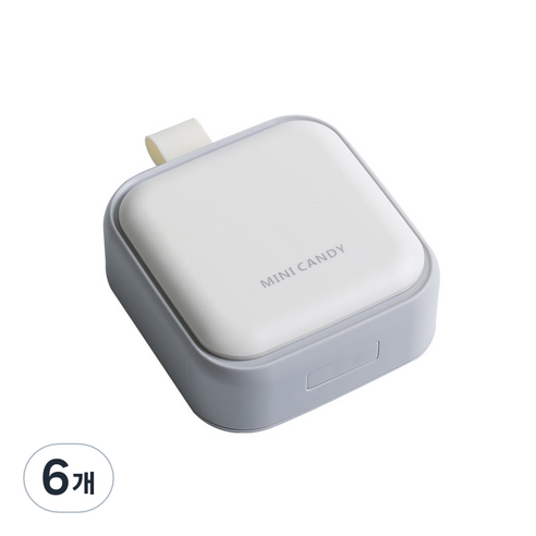 땡스갤러리 휴대용 미니 약통 포캣 화이트 TD0071, 6개