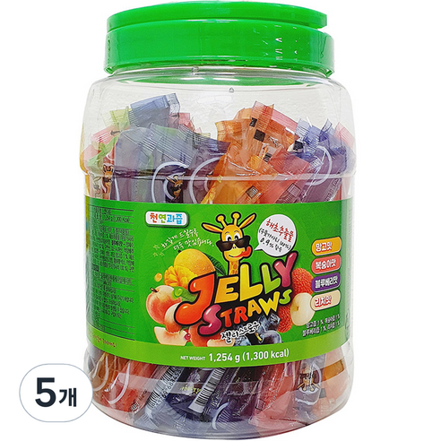 젤리스트로우 천연과즙 얼려먹는 젤리 스틱 1540g, 1254g, 5개