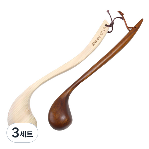 원목 마사지기 2종 세트, 3세트, 혼합색상
