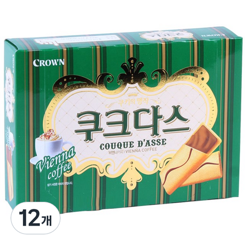 크라운 쿠크다스 커피, 128g, 12개