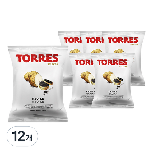 토레스 셀렉타 캐비어 감자칩, 40g, 12개