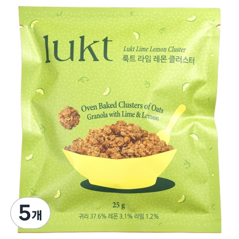 LUKT 라임 레몬 클러스터, 25g, 5개