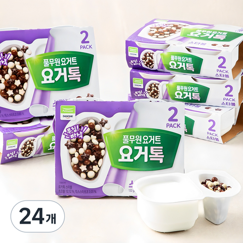 풀무원 요거트 요거톡 스타볼 2개입, 132.25g, 24개