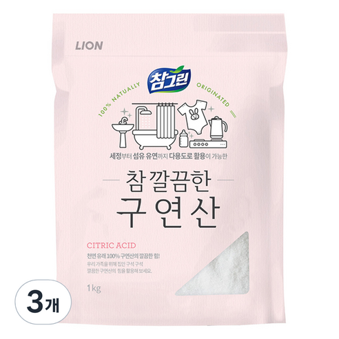 참그린 참 깔끔한 구연산 주방세제, 1kg, 3개