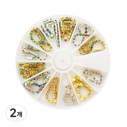 네일체인 파츠 12종 세트, 2개, N 137