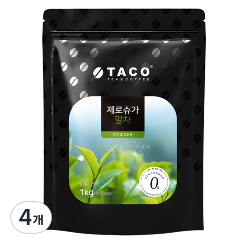 타코 제로슈가 말차 파우더, 1kg, 4개, 1개입