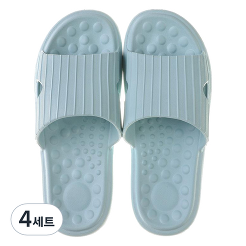 언헤브 부드러운 경량 지압 슬리퍼 230, 04 스카이블루, 4세트