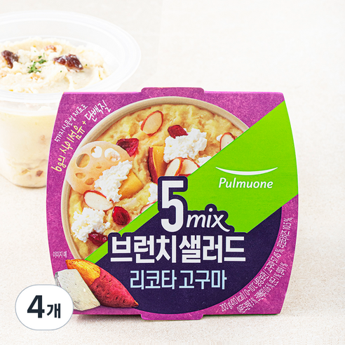 풀무원 5mix 브런치 샐러드 리코타 고구마, 200g, 4개