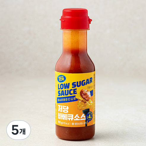 저당 바베큐 소스, 180g, 5개